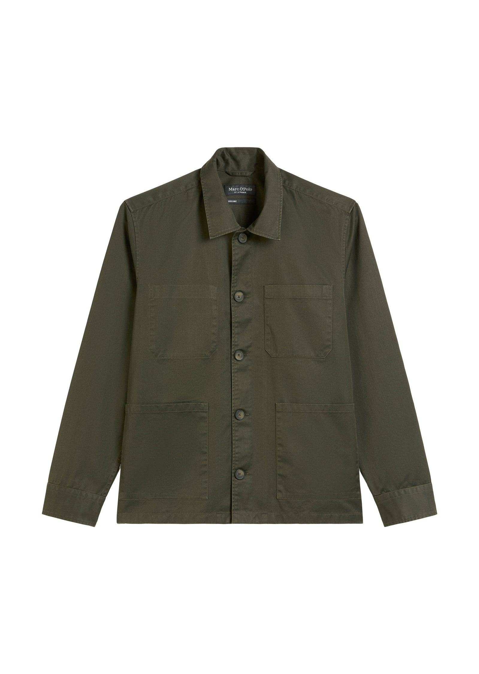 Overshirt Regular Fit aus Coated Twill - 493-copley brown - Khaki