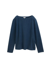 Strickpullover meliert - 38879-dark petrol melange - Blau