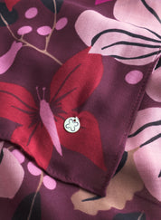 Tuch floral aus Viskose - RED3 - Rot