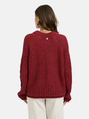 Strickpullover aus Wollmix - 411 - Rot