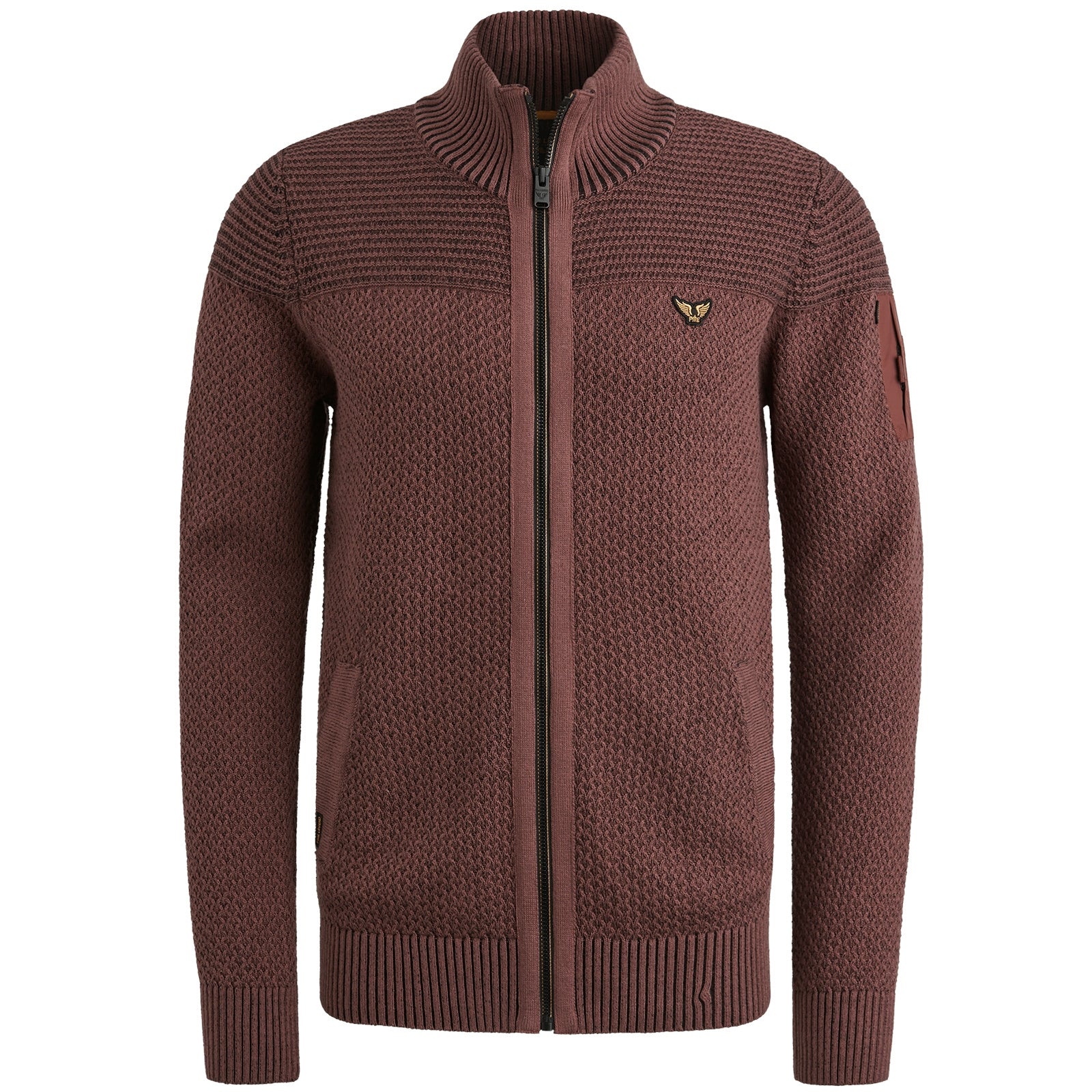 Strickjacke aus Baumwolle - 8203-Marron - Rot
