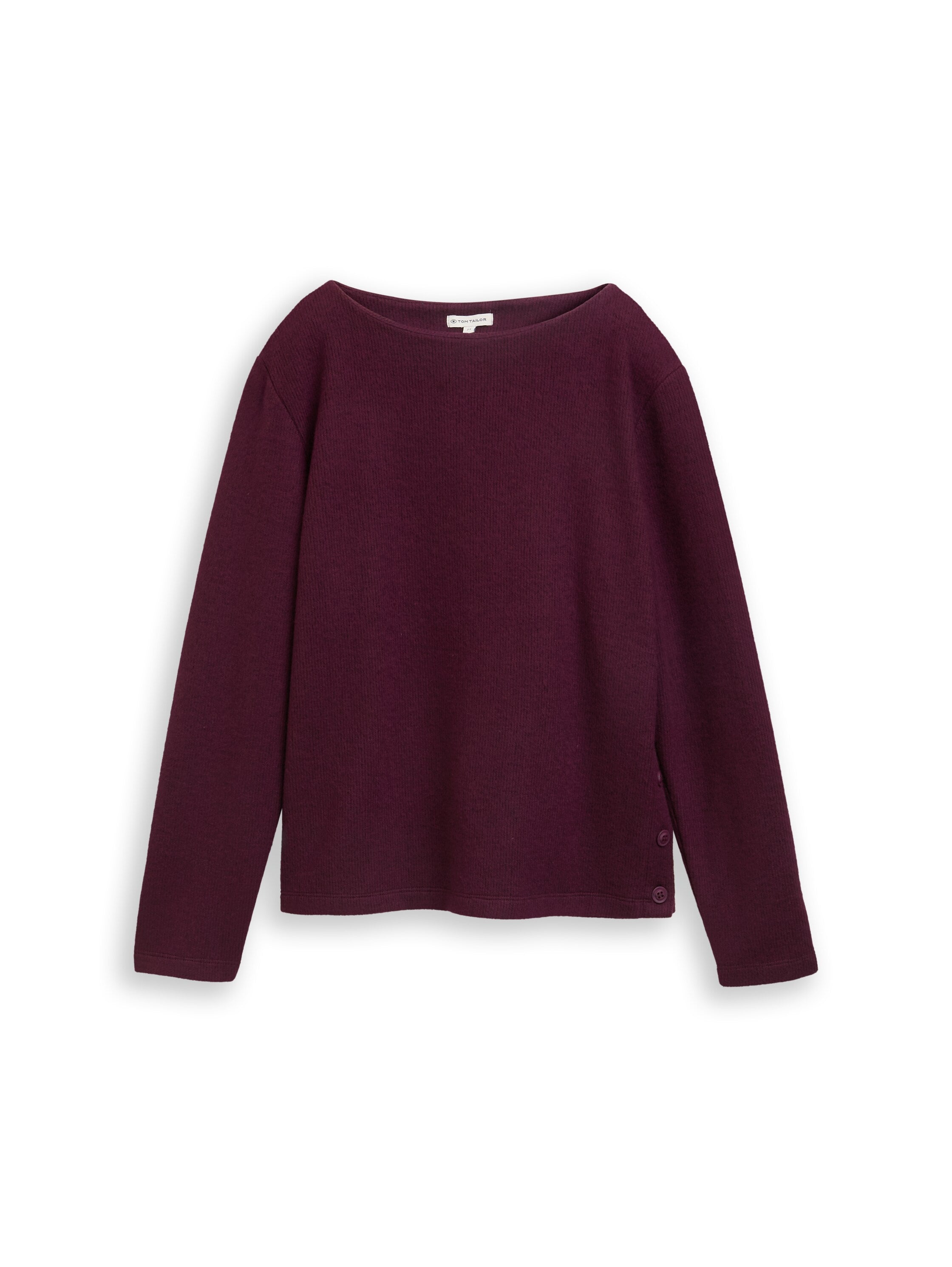 Strickpullover meliert - 10525-Dark Red Mélange - Rot