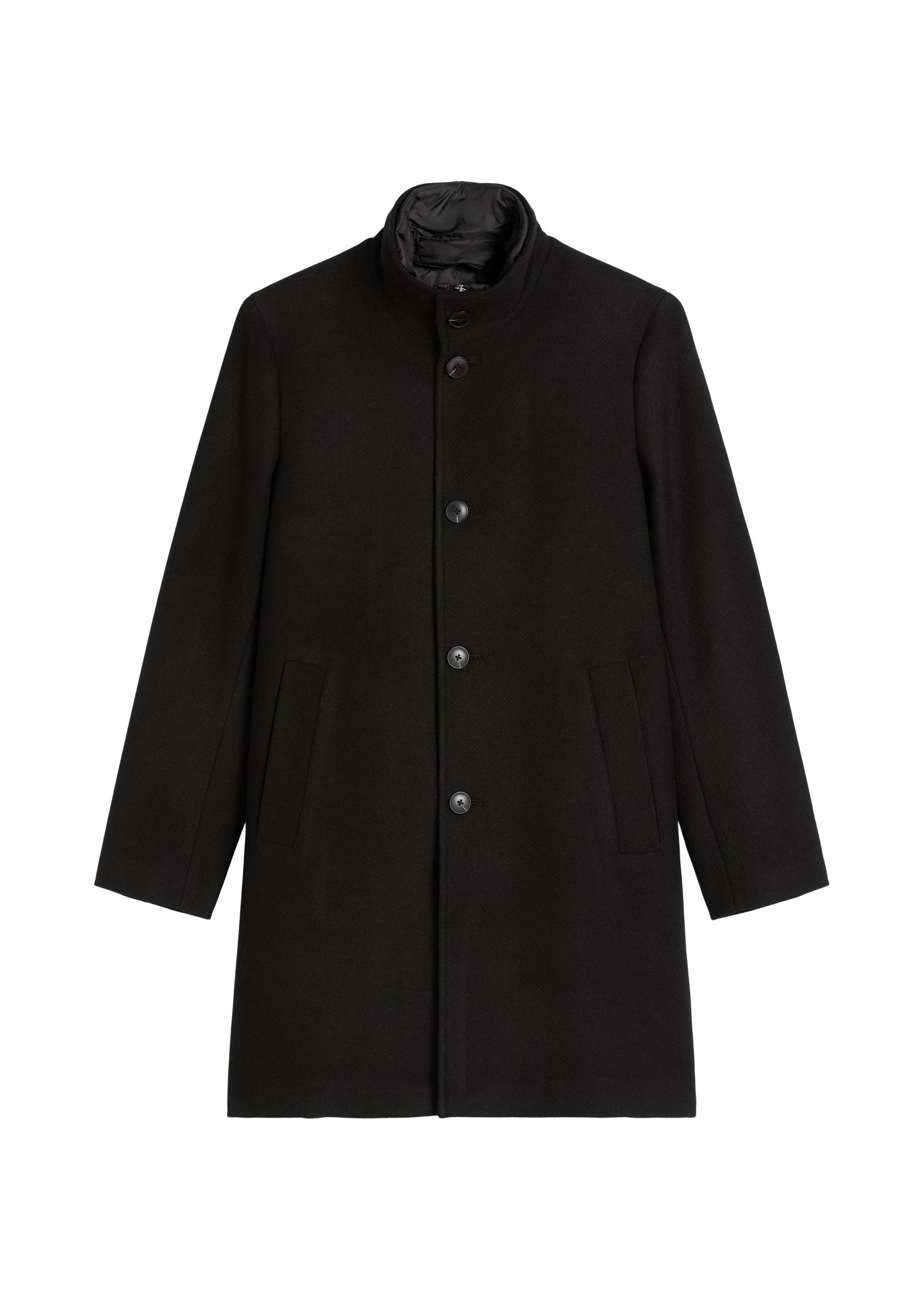 Mantel aus Wollmix - 990-black - Schwarz