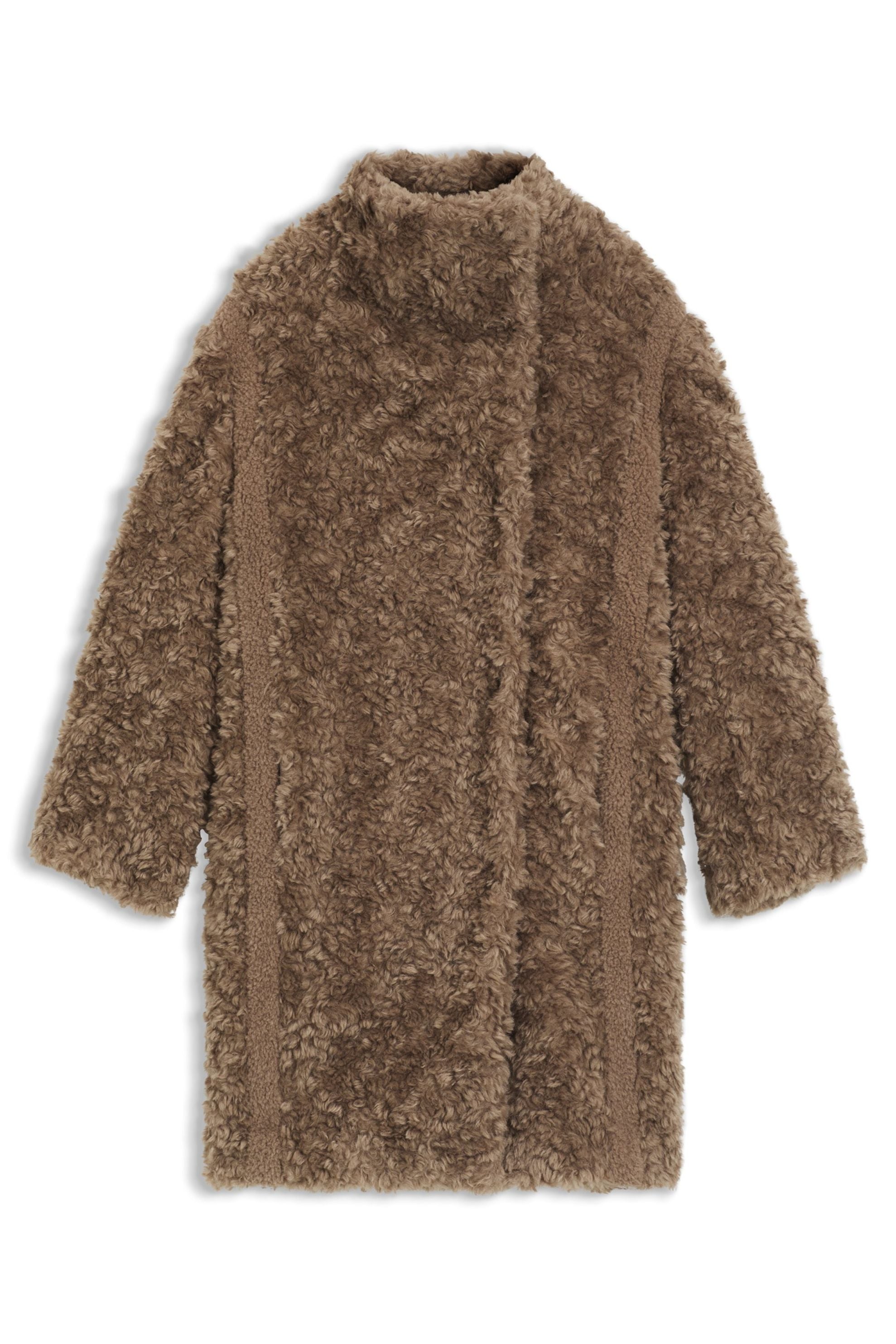 Mantel CITEDDY in Felloptik - 247-Open Brown - Braun