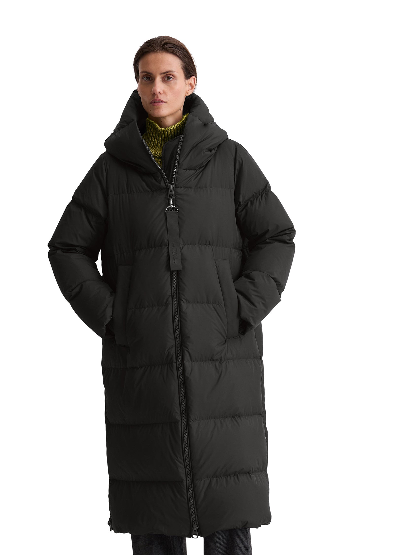 Daunenmantel mit Kapuze - 975-night grey melange - Grau