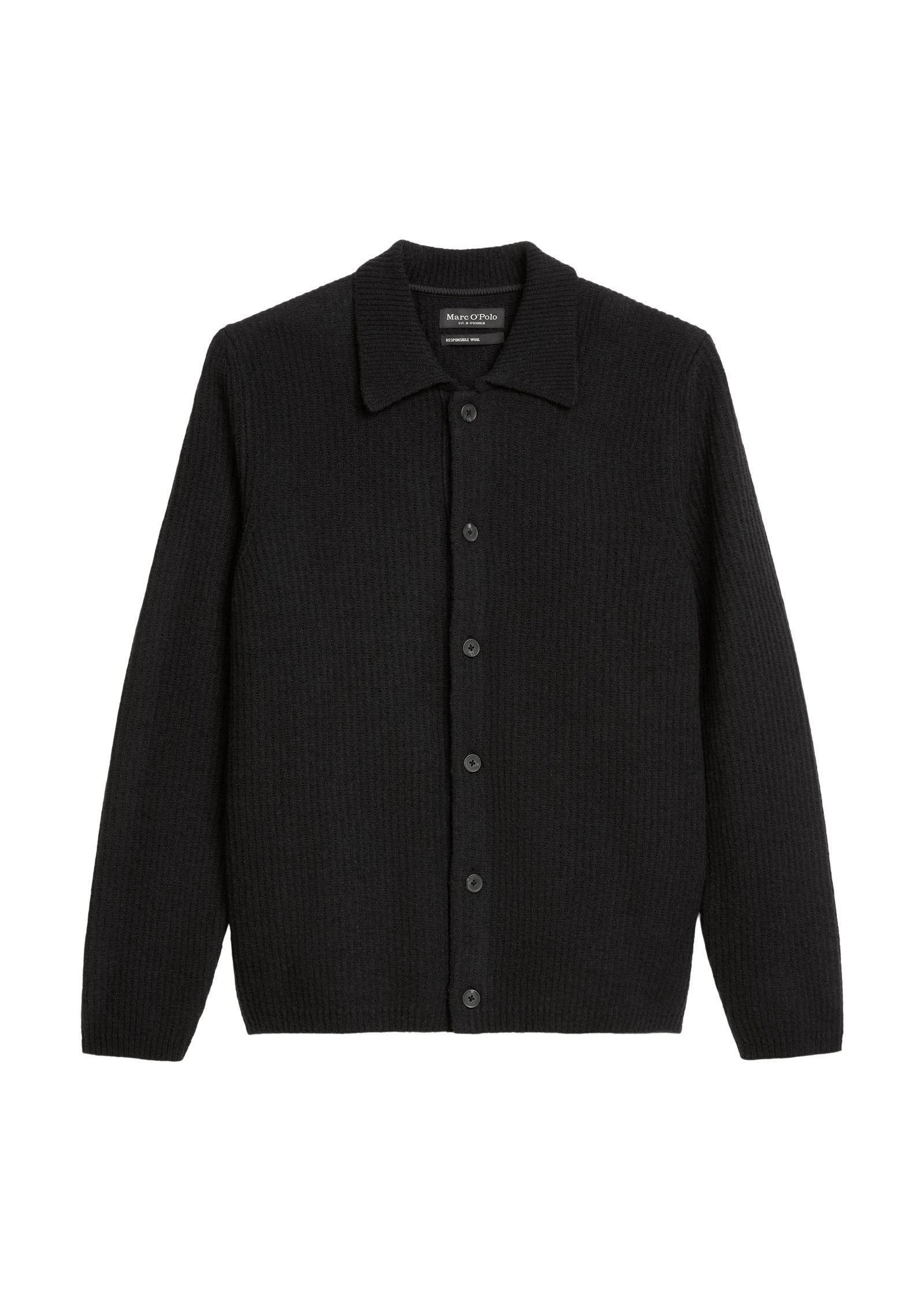 Strickjacke aus Schurwoll-Mix - 990-black - Schwarz