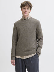 Strickpullover aus Wolle - Stone Gray/MELANGE - Grau