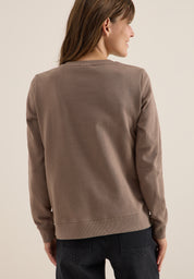 Sweatshirt aus Baumwolle - 37188 cocoa taupe - Braun