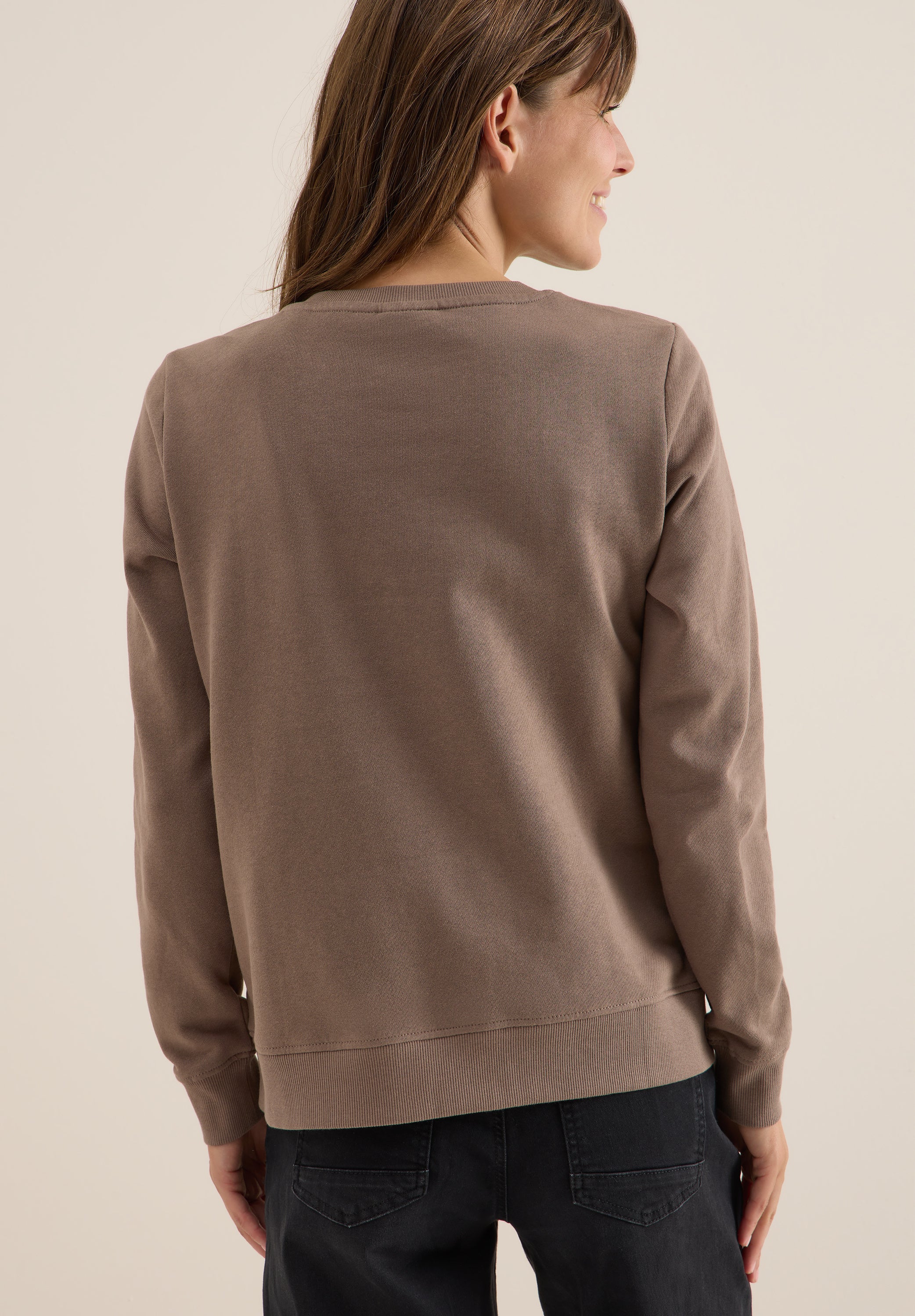 Sweatshirt aus Baumwolle - 37188 cocoa taupe - Braun