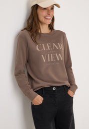 Sweatshirt aus Baumwolle - 37188 cocoa taupe - Braun