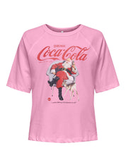 T-Shirt COCA COLA aus Bio-Baumwolle - Sachet Pink/SANTAAND DEER - Pink