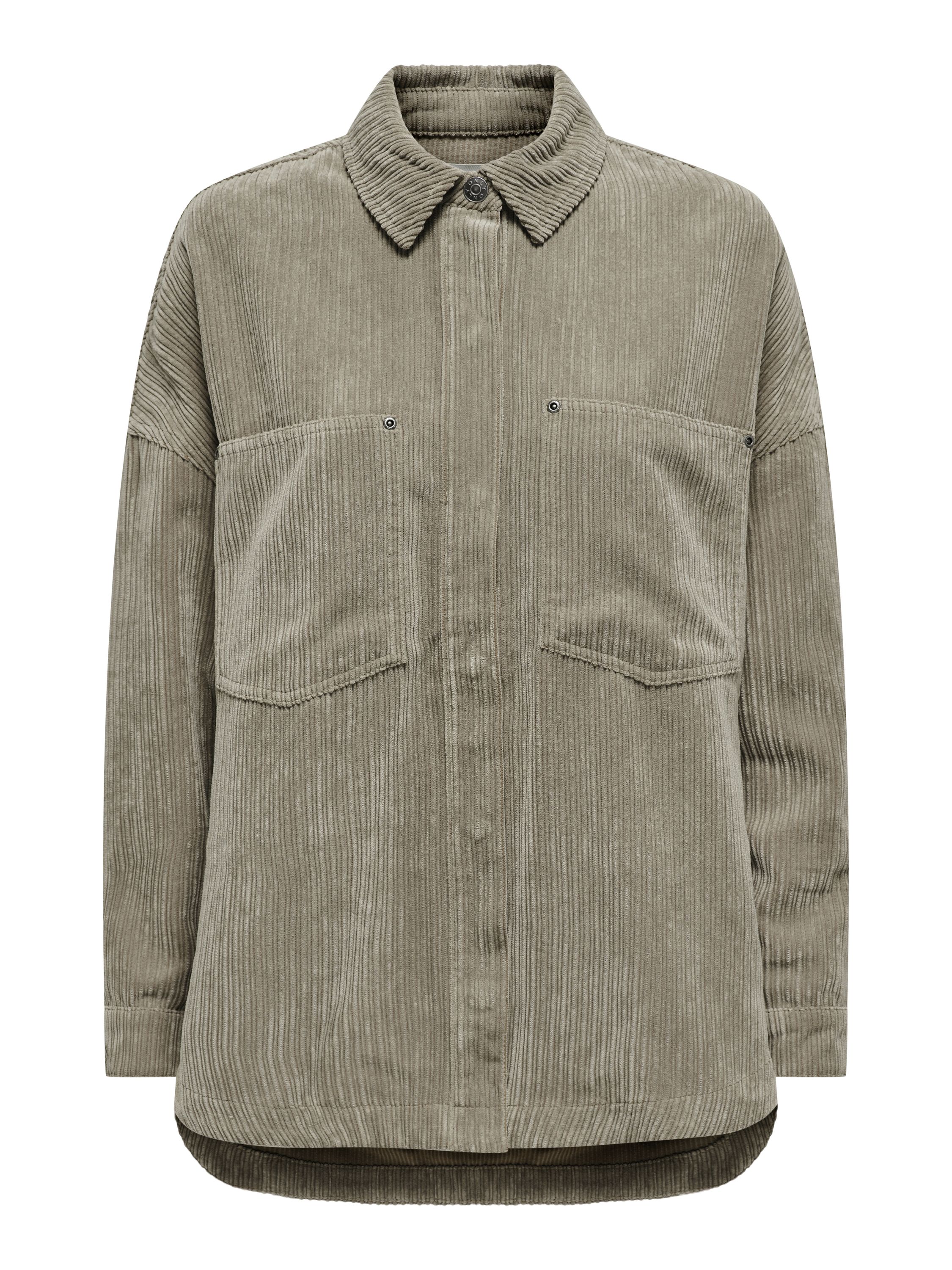 Overshirt JANINE aus Cord - Weathered Teak - Beige