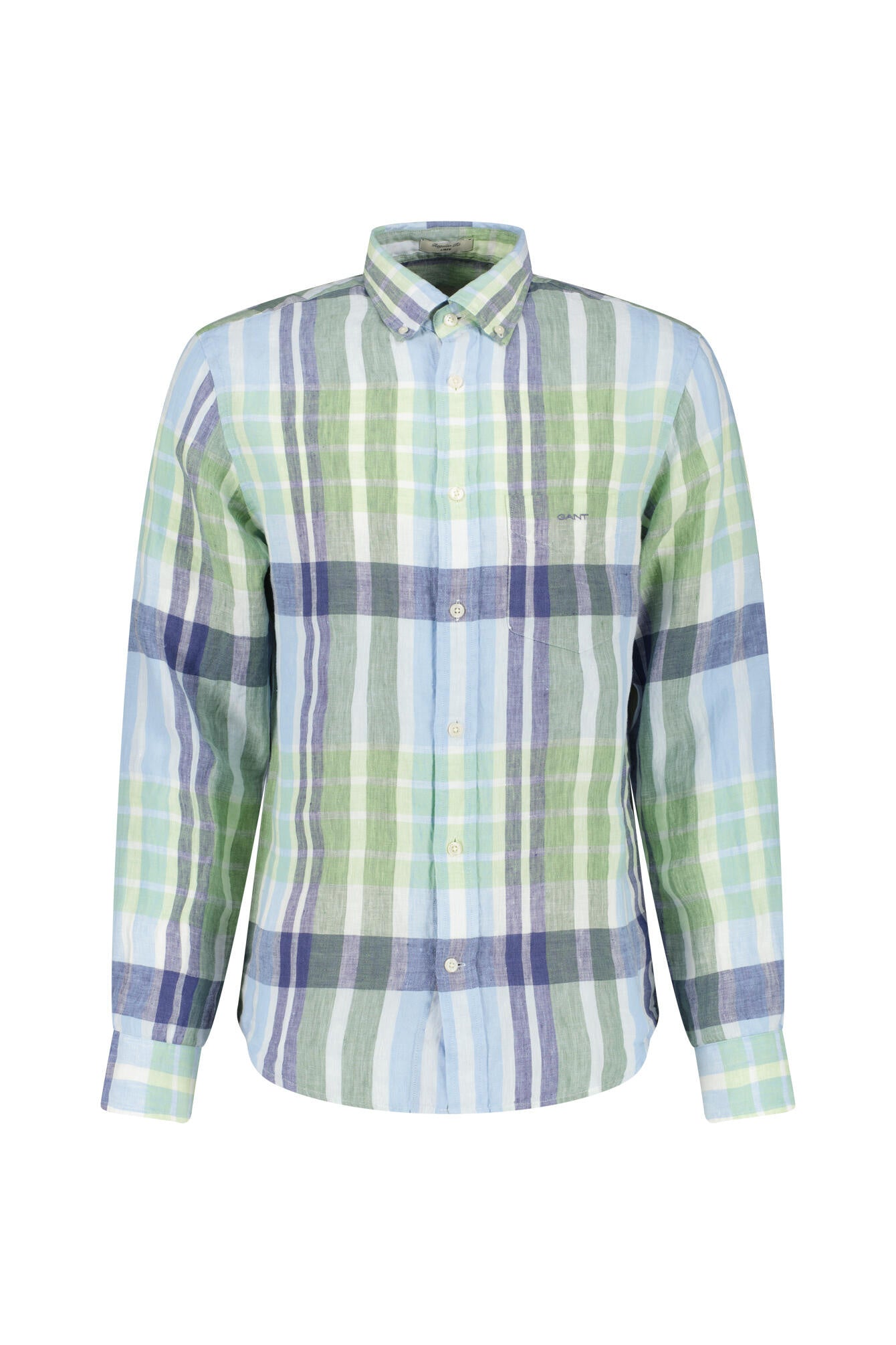 Leinenhemd Regular Fit - 362-KALAMATA GREEN - Grün