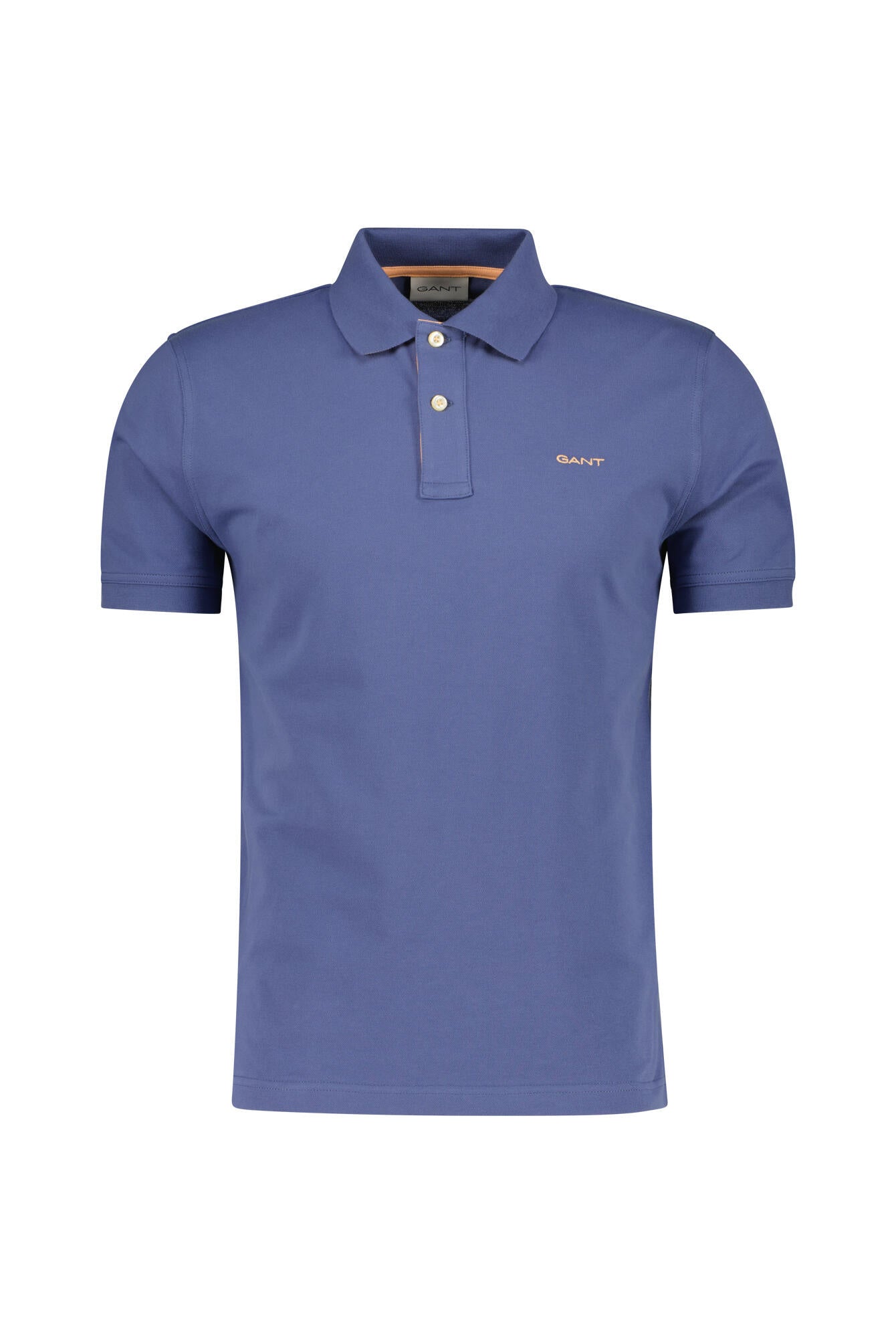 Poloshirt aus Baumwolle - 401-DUSTY NAVY - Blau