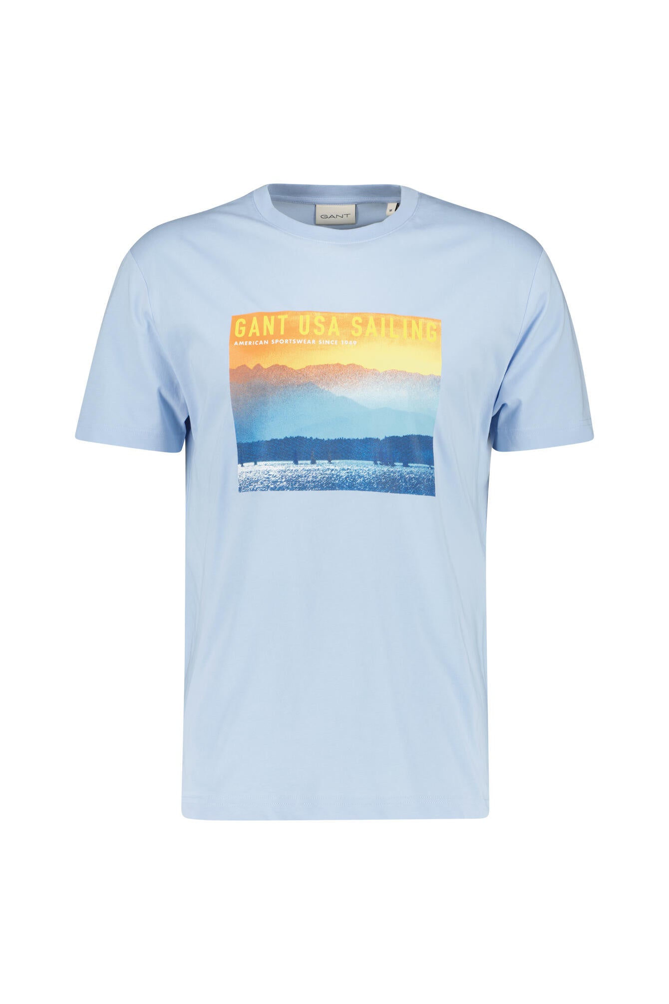 T-Shirt aus Baumwolle - 457-FRESH BLUE - Blau