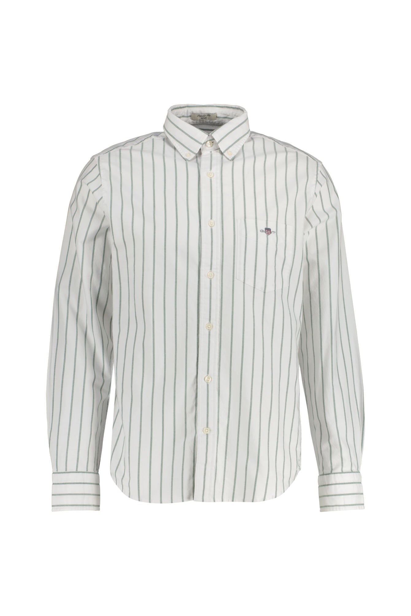 Hemd gestreift Regular Fit - 338-FOREST GREEN - Grün