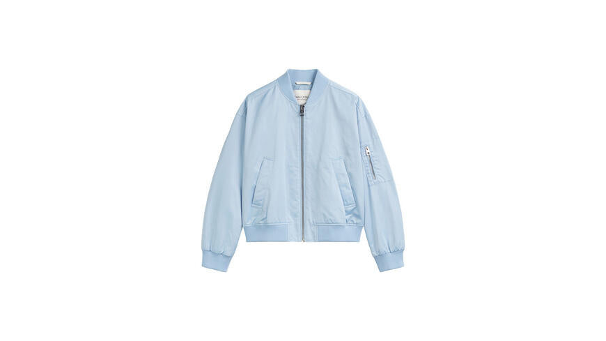 Blouson mit Stehkragen - 803-smooth sky - Blau