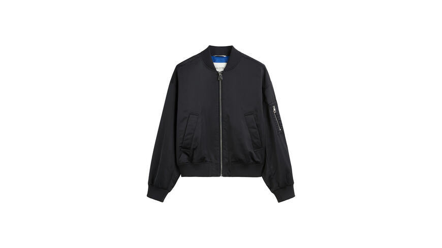 Blouson mit Stehkragen - 888-deep night blue - Blau