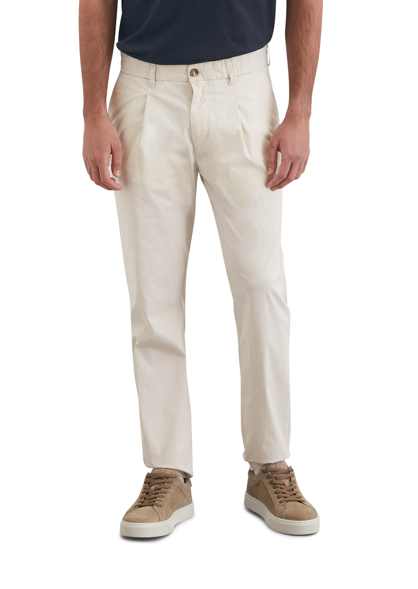 Joggpants Tapered Fit - 707-gray silk - Beige