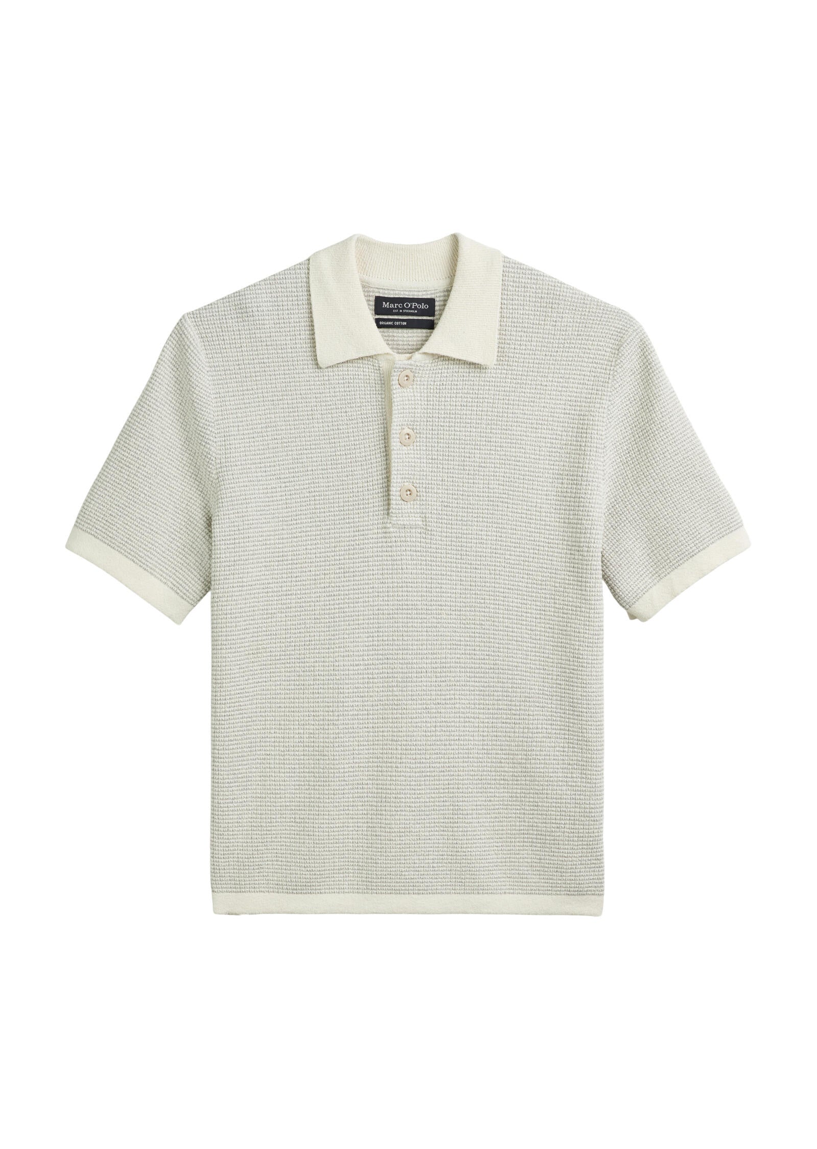 Poloshirt aus Strick - 152-white cotton - Beige