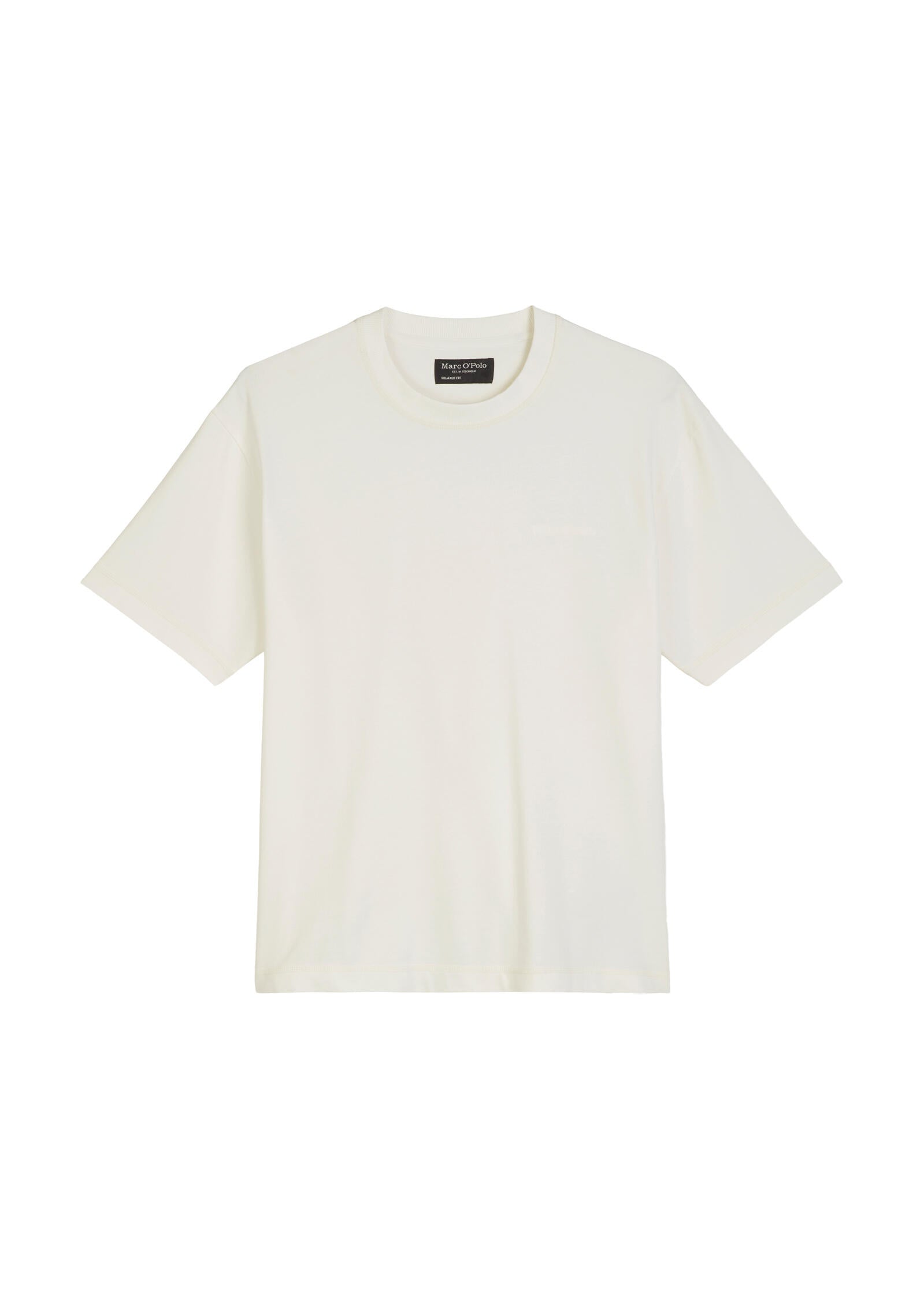T-Shirt aus Baumwolle - 101-egg white - Weiß