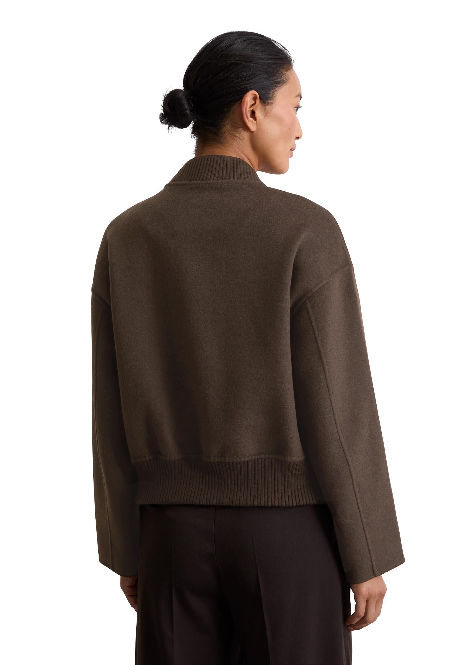 Bomberjacke aus Wollmix - 796-dark coffee - Braun