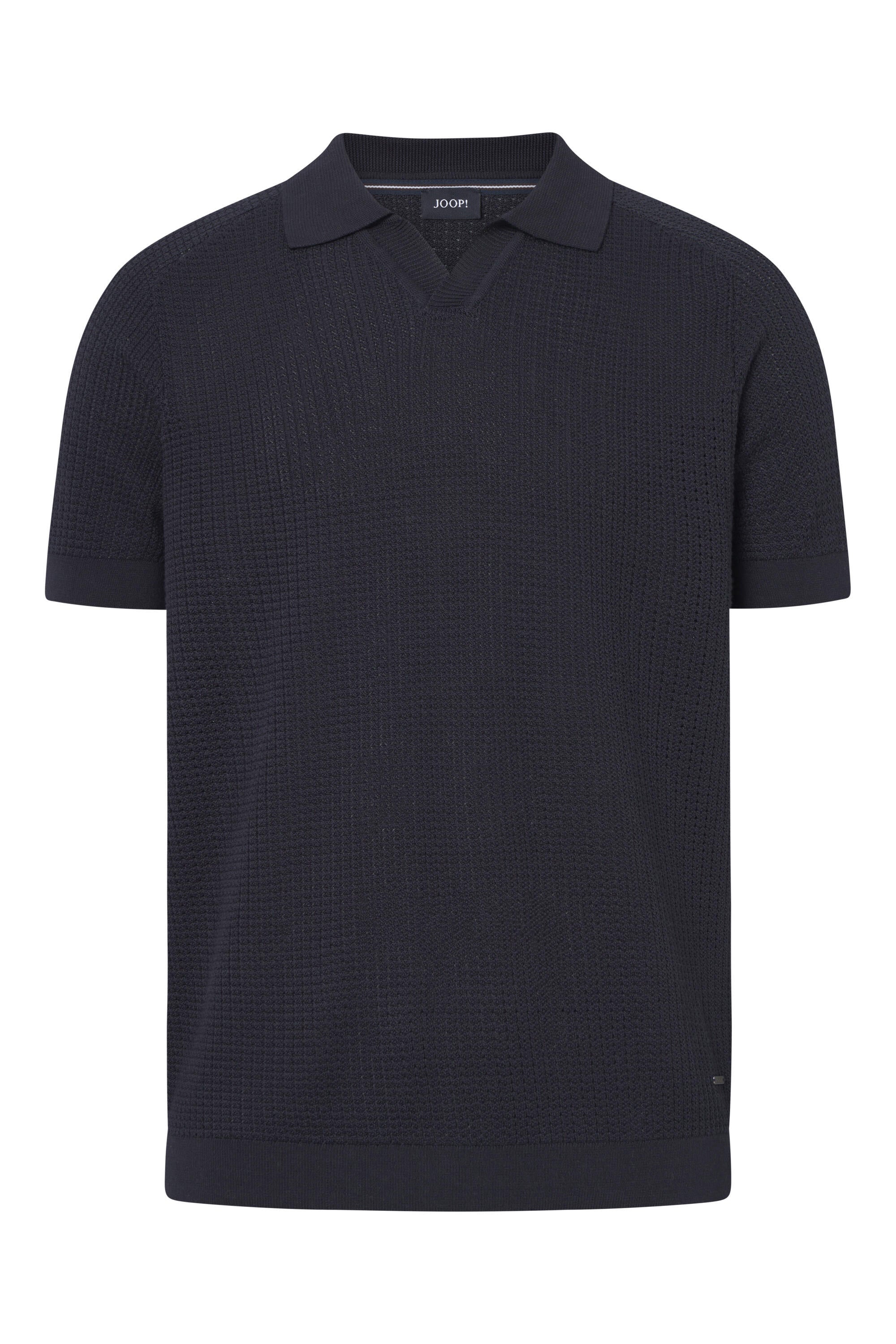 Strickpoloshirt aus Baumwolle - 404 - Blau