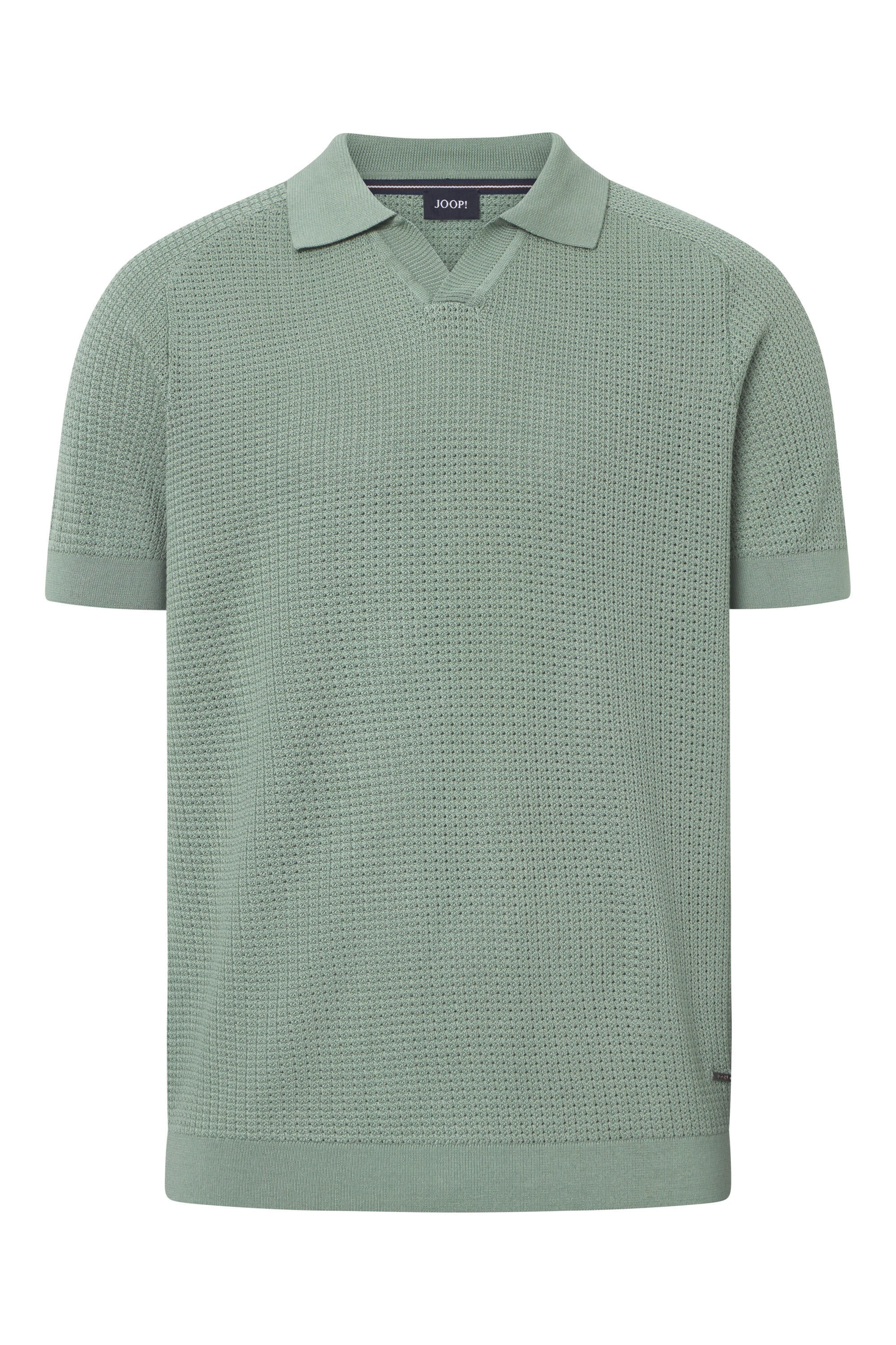 Strickpoloshirt aus Baumwolle - 357 - Grün