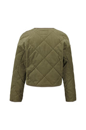 Steppjacke Cropped Fit - Open Green - Grün