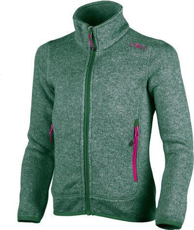 Strick-Fleecejacke - 12ET-AGAVE-OPALE - Grün