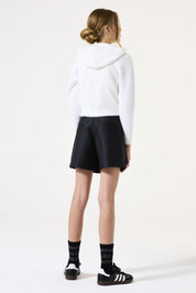 Strickpullover mit Kapuze - 53-off white - Weiß