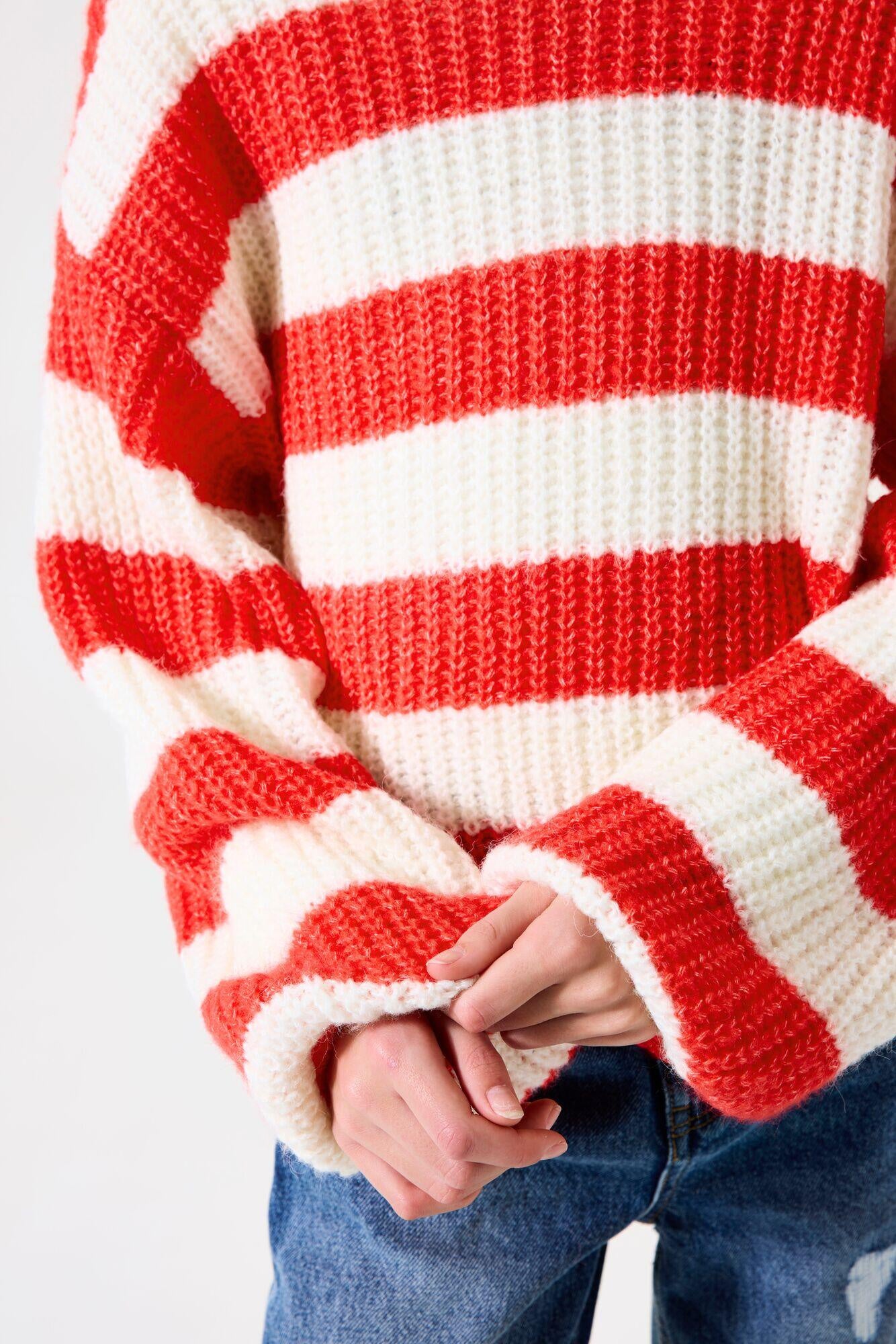 Strickpullover - 3016-chili red - Rot