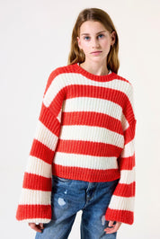 Strickpullover - 3016-chili red - Rot