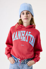 Sweatshirt aus Baumwolle - 3016-chili red - Rot
