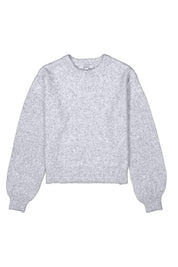 Strickpullover mit Rundhalsausschnitt - 2137-pebble melee - Grau