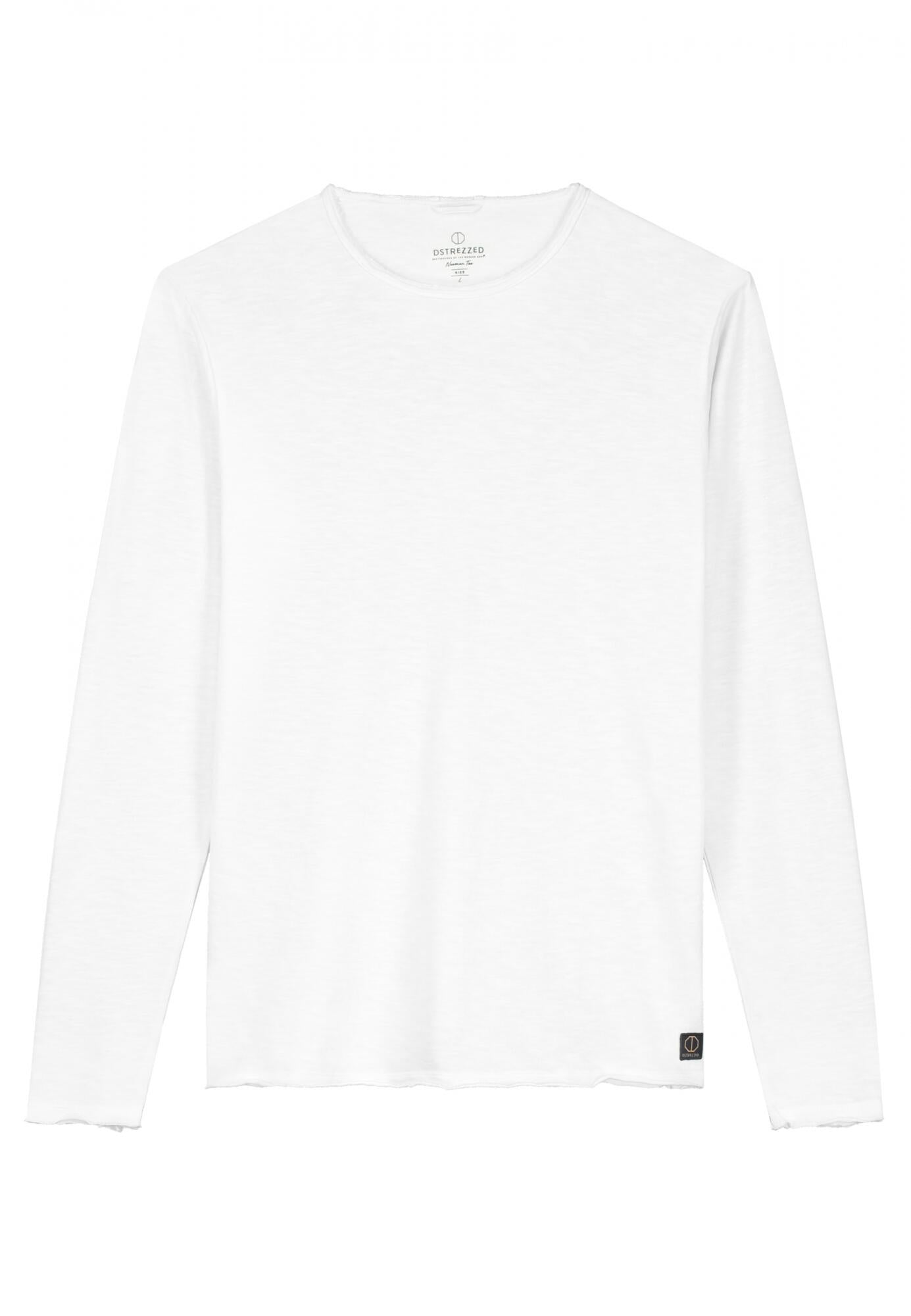 Langarmshirt aus Bio-Baumwolle - 100-White - Weiß