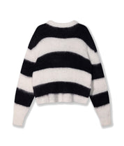 Strickpullover Relaxed Fit - 3006-ecru/black - Weiß