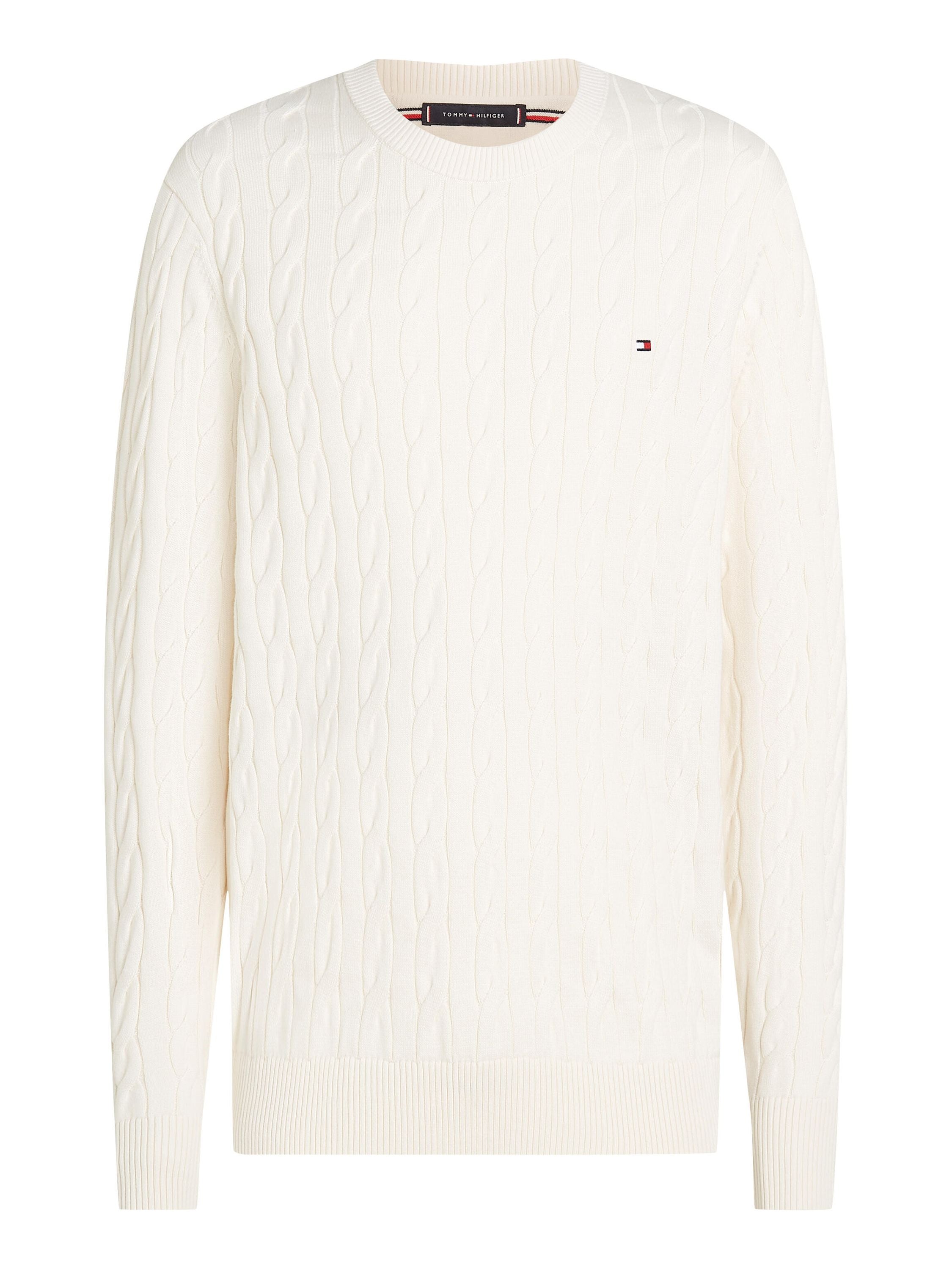 Feinstrickpullover mit Musterung - YBH-WHITE - Creme