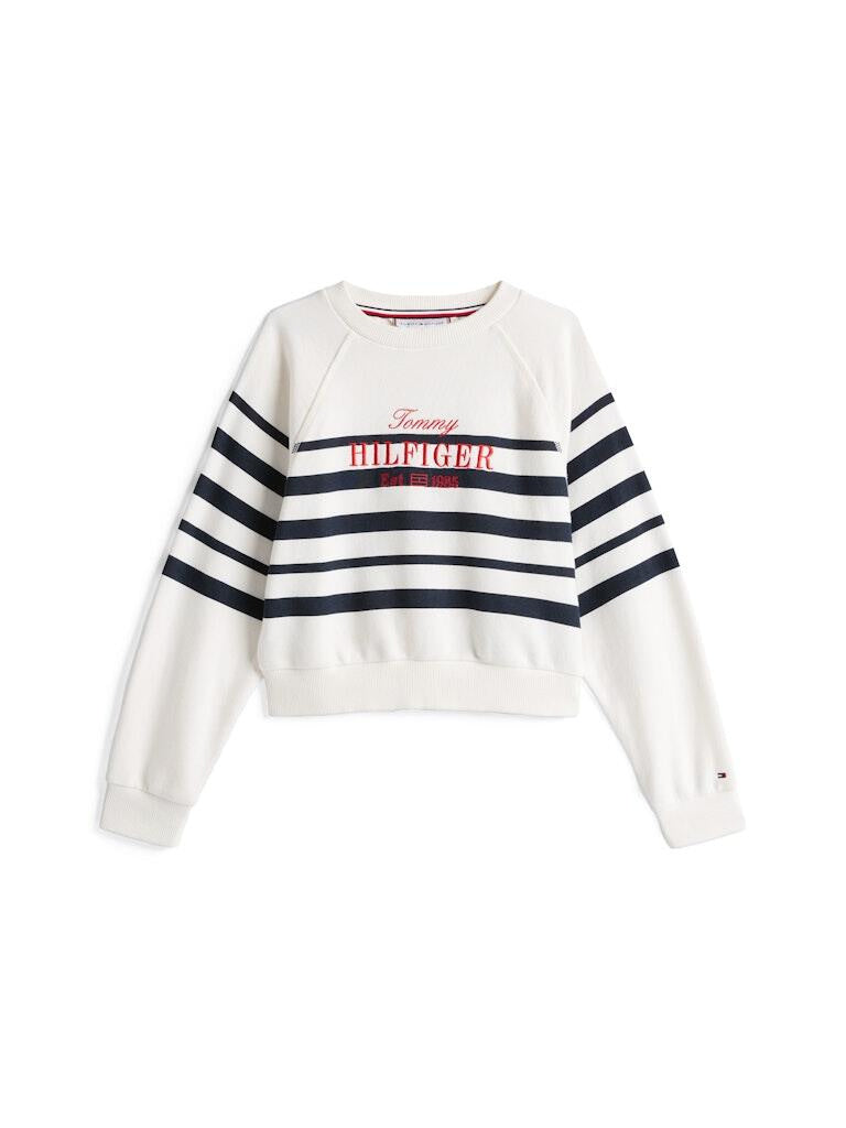 Sweatshirt aus Baumwollmix - 0A7-BLUE - Weiß