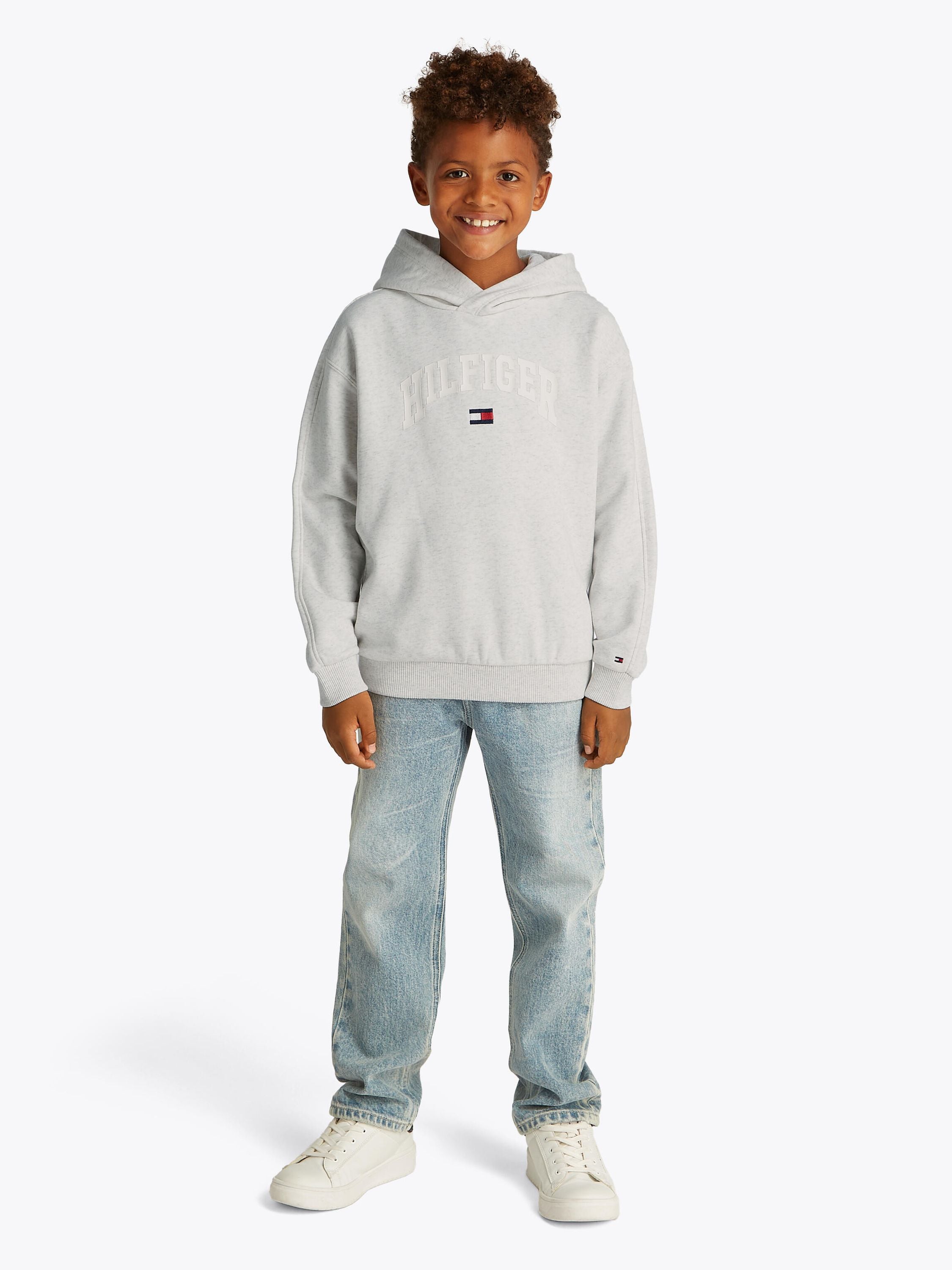 Sweathoodie aus Baumwollmix - PMT-GREY - Grau