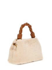 Umhängetasche SHAIDA mit Teddyfell - NTC - Creme