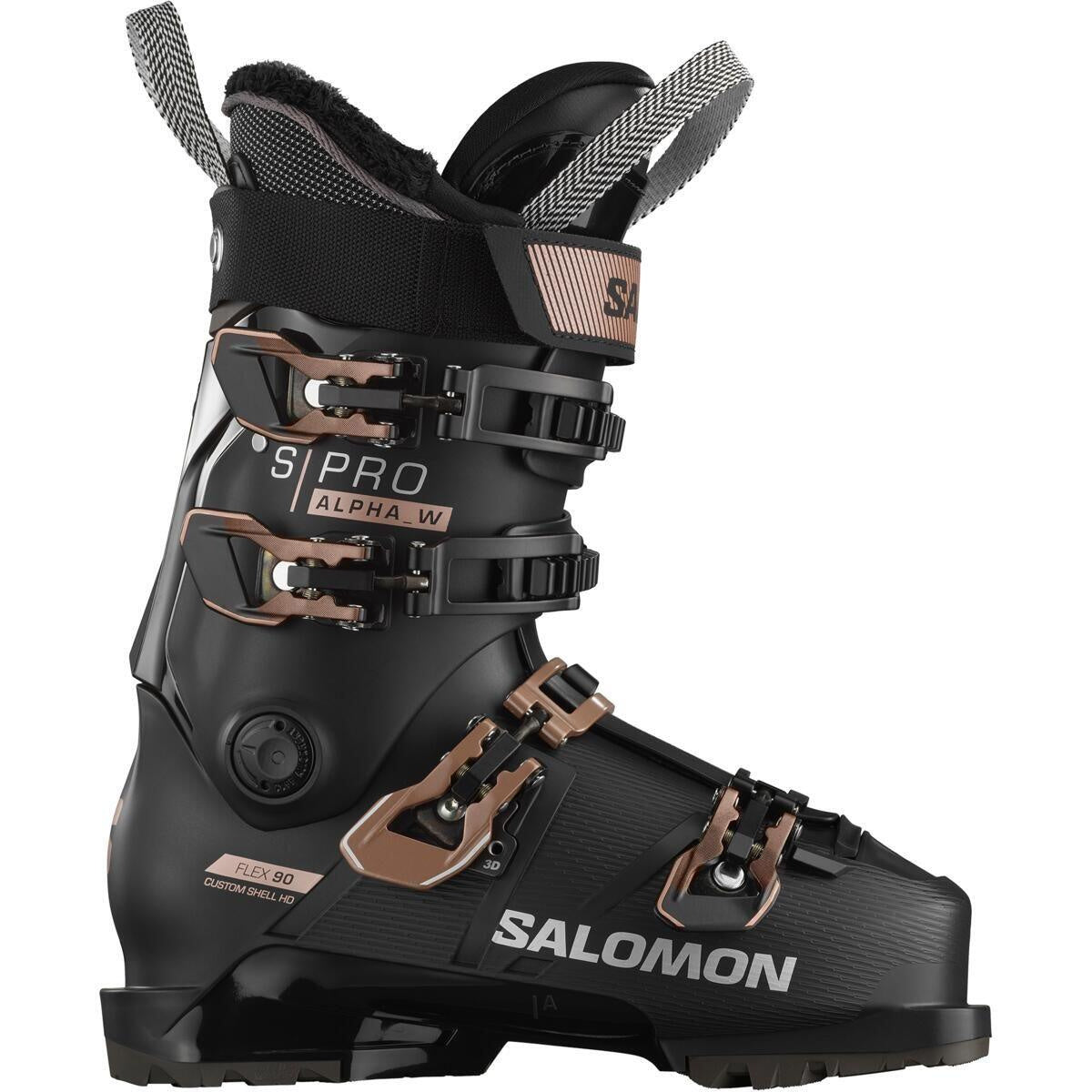 Ski Schuhe S/PRO ALPHA 90 - 000-Black/Pink Gold Metallic/S - Schwarz