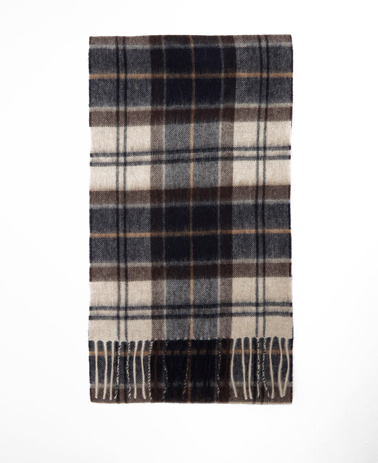 Schal kariert aus Wolle - TN63-Autumn - Braun