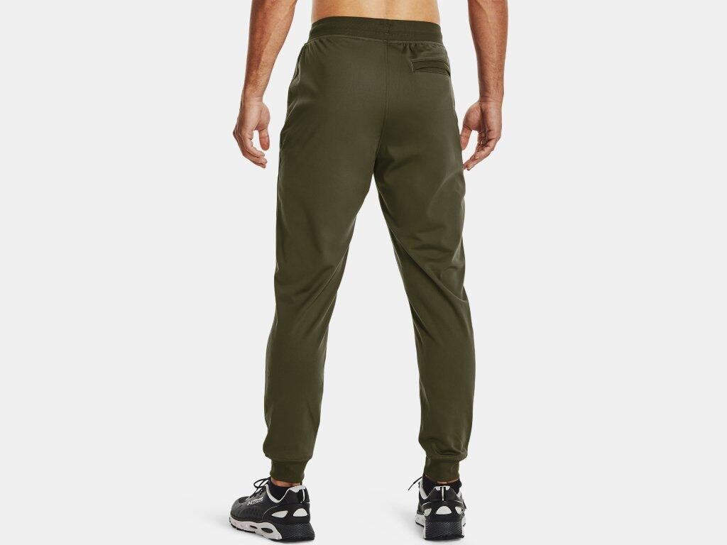 Jogginghose mit Logoprint - 390-MARINE OD GREEN - Khaki