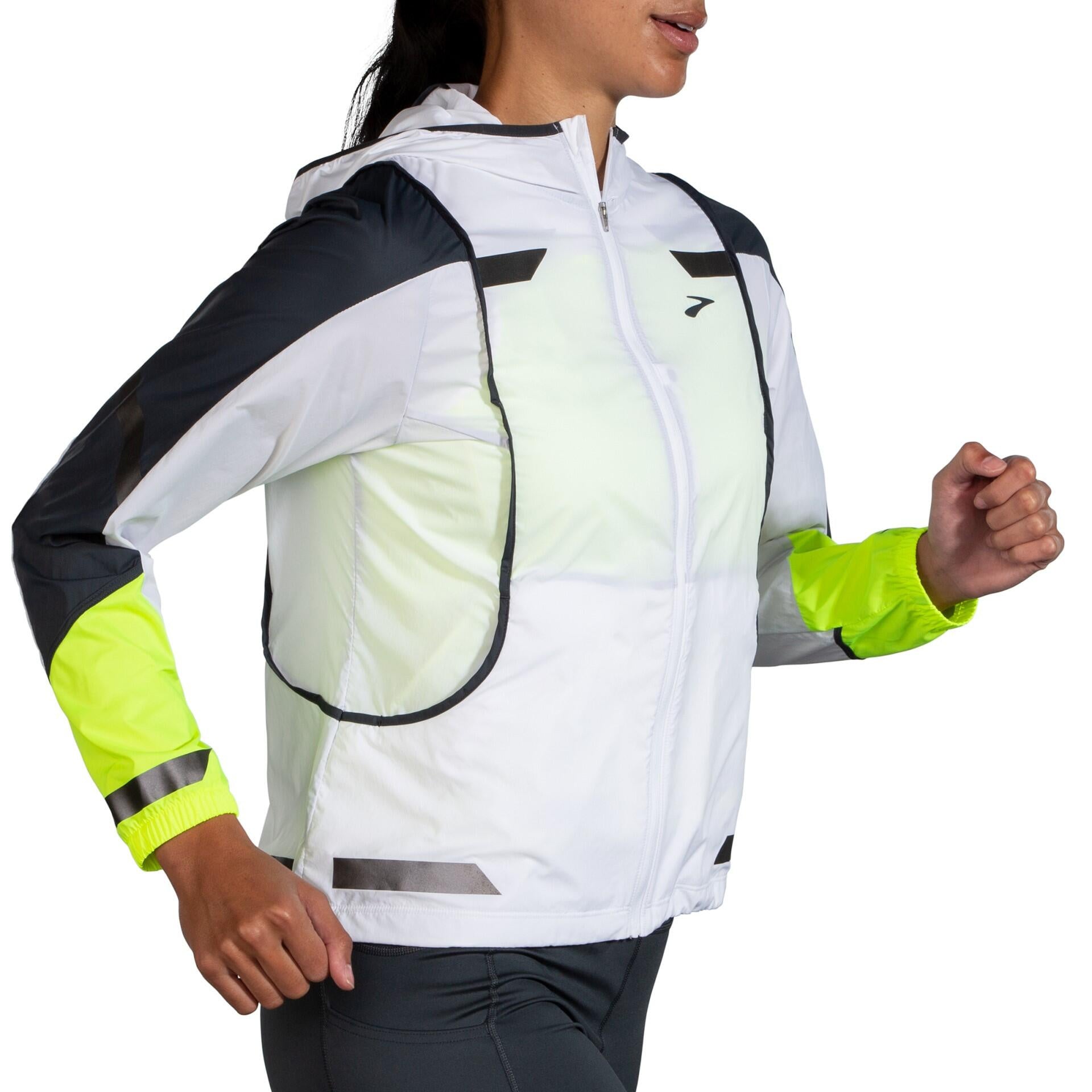 Funktionsjacke Convertible Run Visible - 134-White/Asphalt/Nightlife - Gelb | Weiß | Schwarz