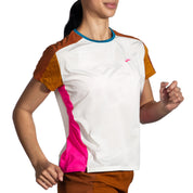 Lauf T-Shirt - 117-Lightest Sky/Ochre/Fuchsia - Mehrfarbig | Pink | Weiß