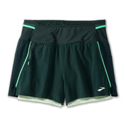 2-in-1 Laufshorts - 374-Carbon/Glacier Green - Grün