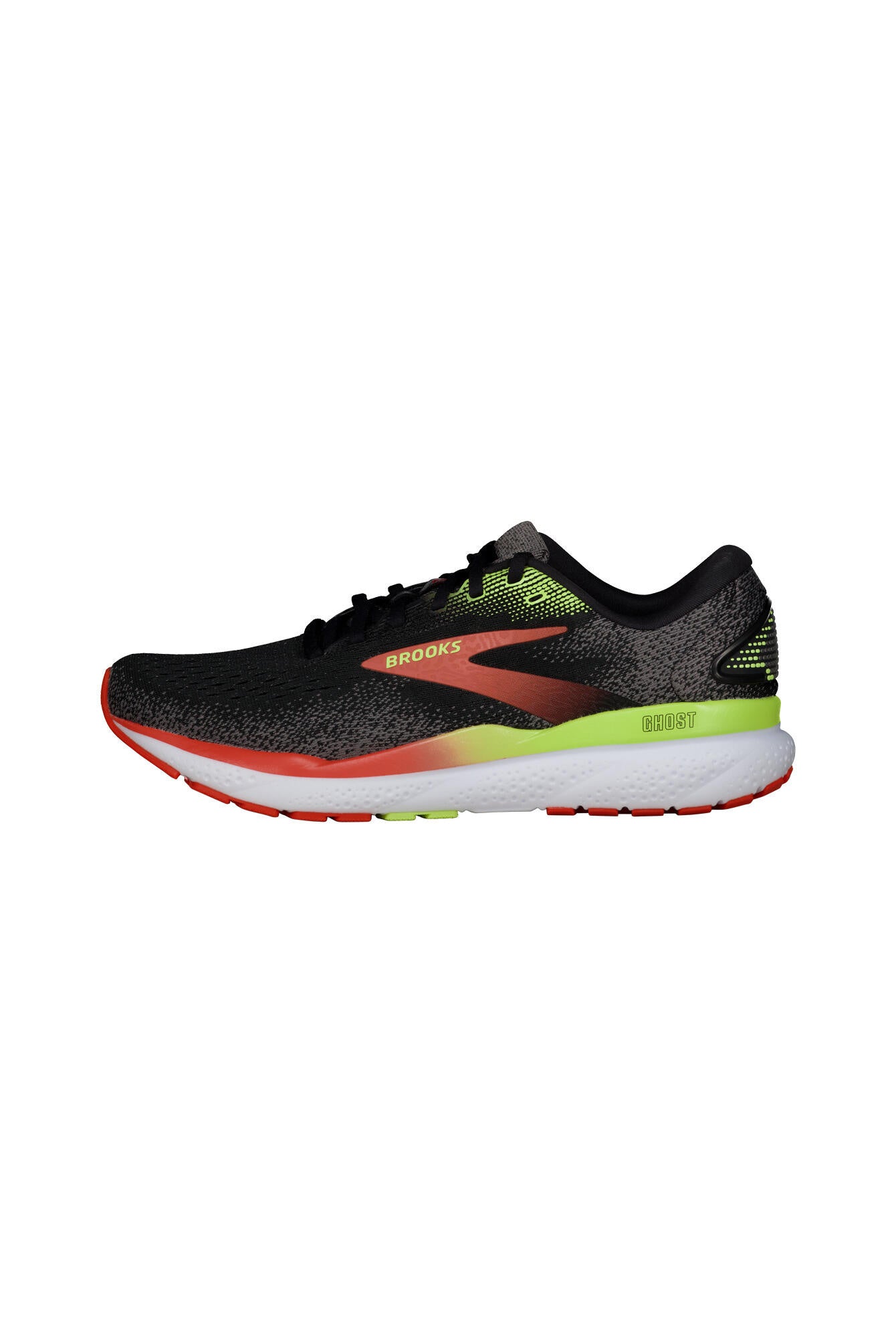 Laufschuh Ghost 16 - 049-Black/Mandarin Red/Green - Mehrfarbig