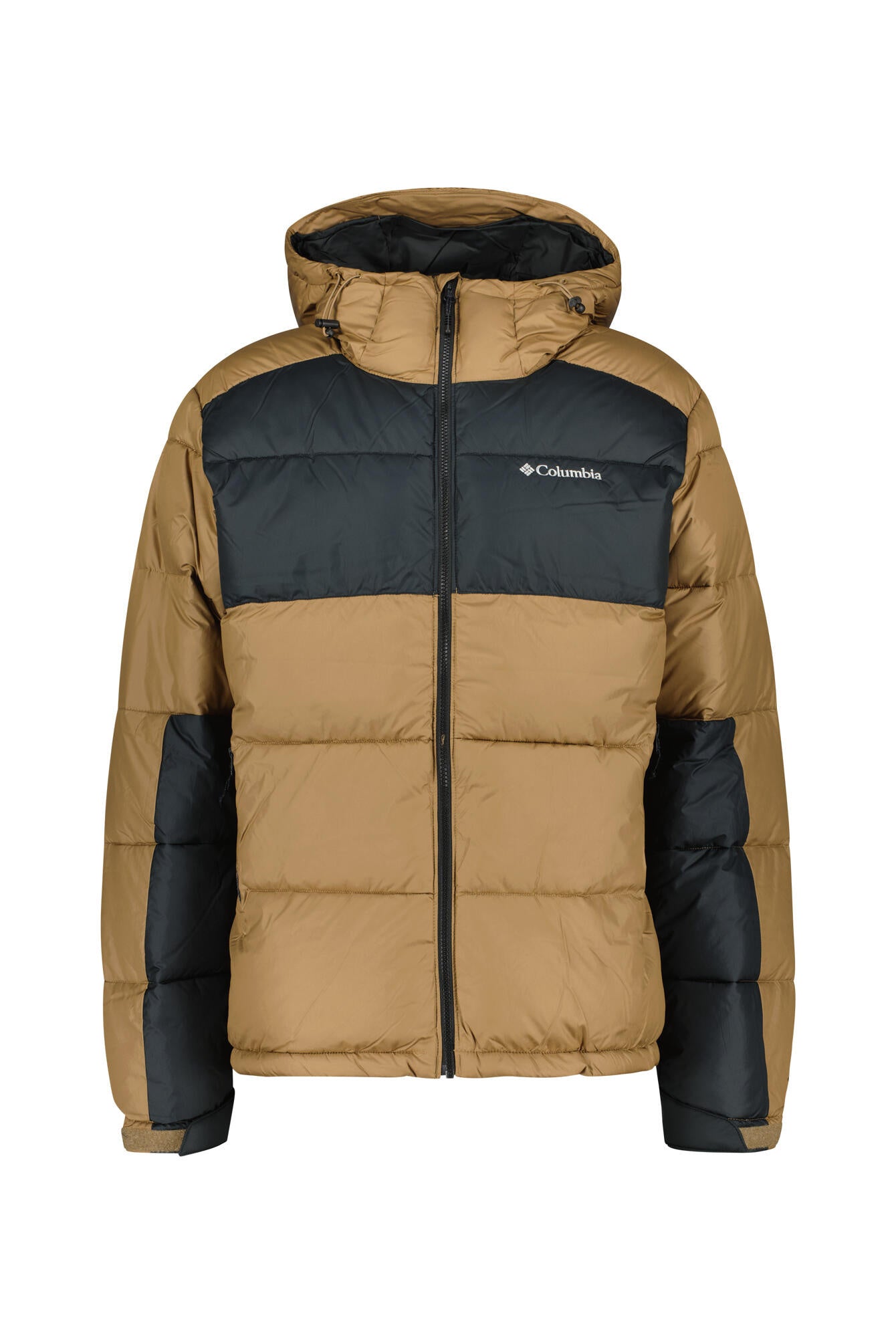 Puffer Jacke mit Kapuze - 257-Delta, Black - Beige | Schwarz