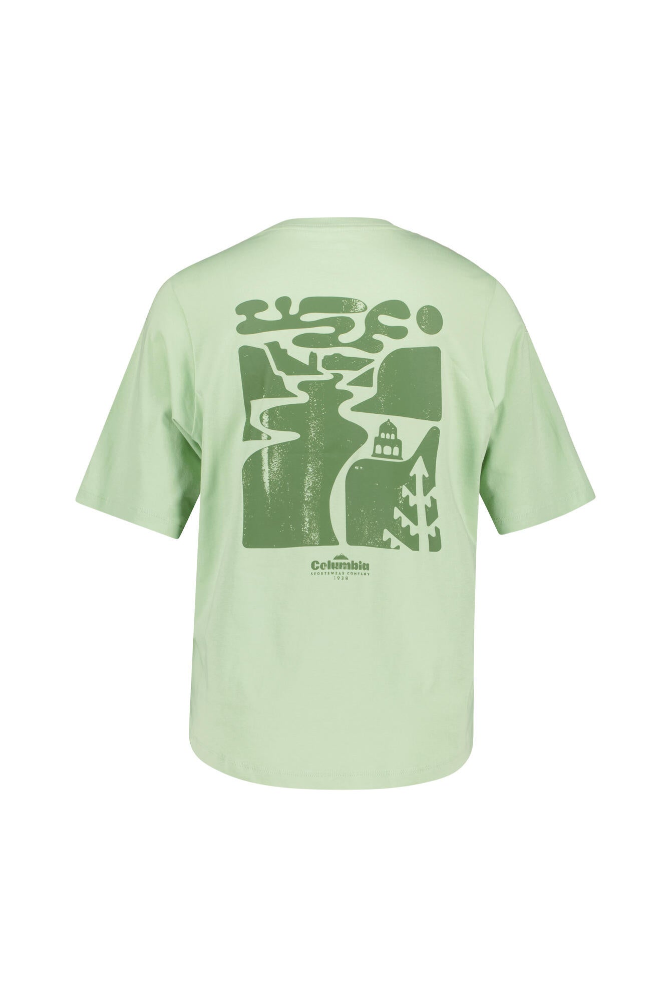 T-Shirt mit Rückenprint - 349-Sage Leaf, Simple Gorge - Grün